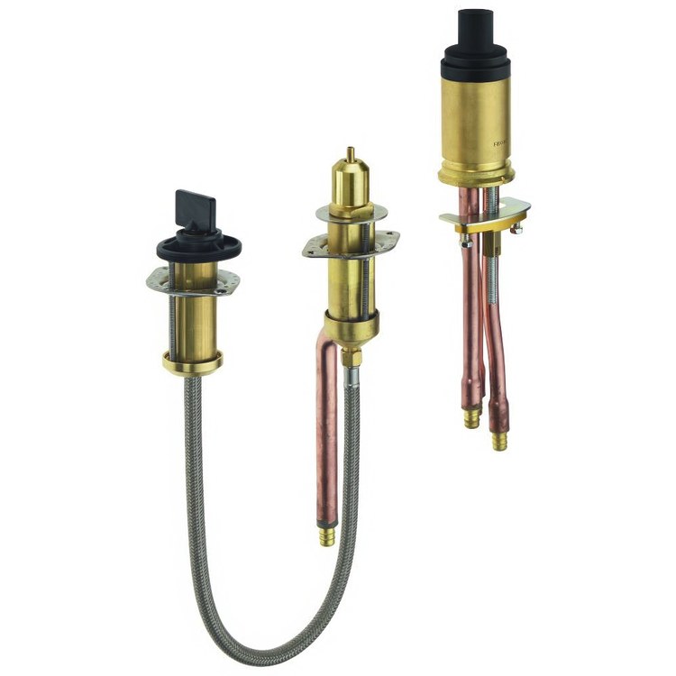 Rough-In Valve Fixed Mount 1/2 Inch PEX Crimp for 3 Hole Single Handle Deck Mount Roman Tub Faucet - Image 2