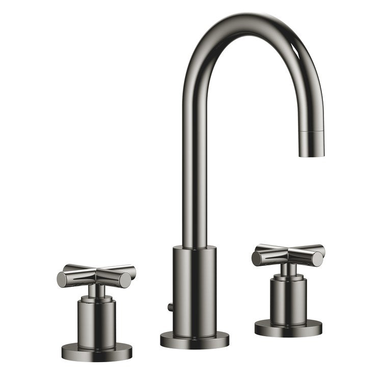 Lavatory Faucet TARA Mixer 2 Cross ADA WaterSense Dark Chrome 1.2 Gallons per Minute Pop-Up Waste 3 Hole - Image 1