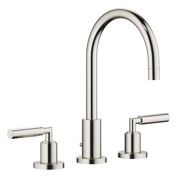 Lavatory Faucet TARA Mixer 2 Lever ADA WaterSense Platinum 1.2 Gallons per Minute High Arc 360 DEG Swivel Pop-Up 3 Hole