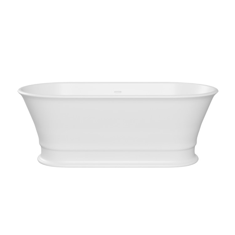 Air Tub Acquabella Monviso Freestanding Center Drain Gloss White Mineral Composite - Image 2