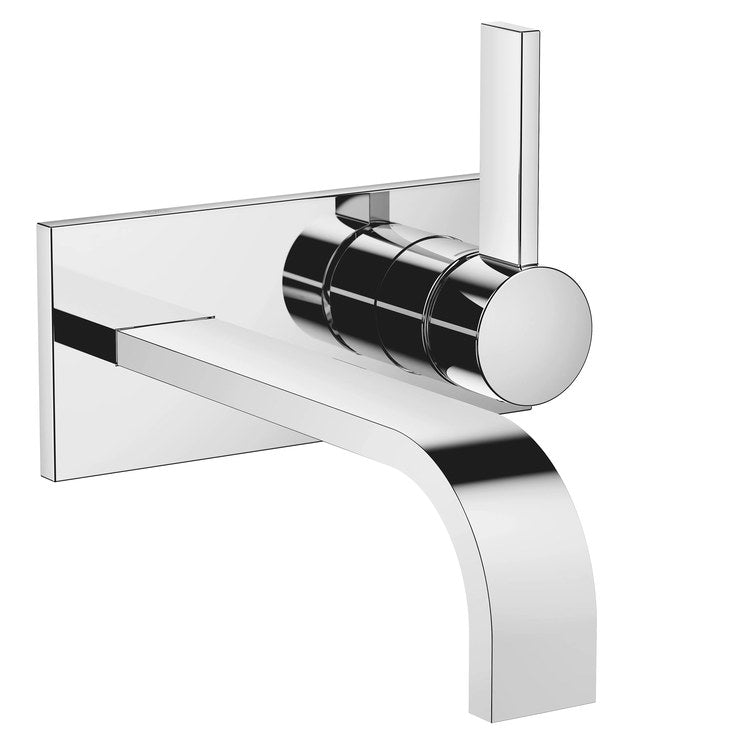 Lavatory Faucet MEM Wall Mount Mixer 1 Lever ADA WaterSense Chrome 1.2 Gallons per Minute Less Drain 2 Hole - Image 1