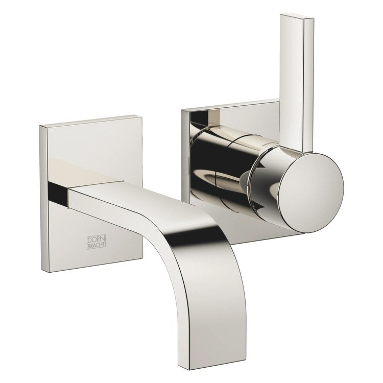 Lavatory Faucet MEM Wall Mount Mixer 1 Lever ADA Platinum 1.2 Gallons per Minute Less Drain 2 Hole - Image 1