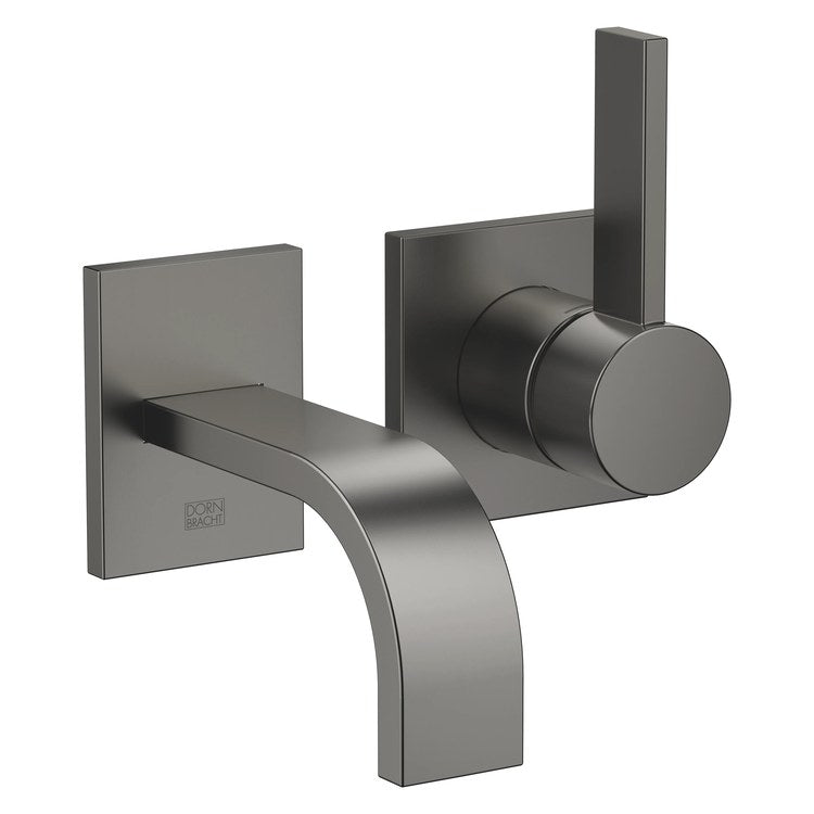 Lavatory Faucet MEM Wall Mount Mixer 1 Lever ADA Brushed Dark Platinum 1.2 Gallons per Minute Less Drain 2 Hole - Image 1