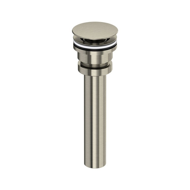 Lavatory Drain Universal Free Flow Open Brushed Nickel Brass