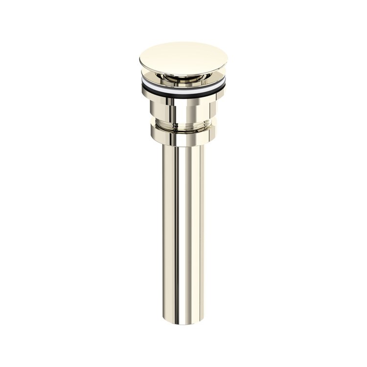Lavatory Drain Universal Free Flow Open Polished Nickel Brass