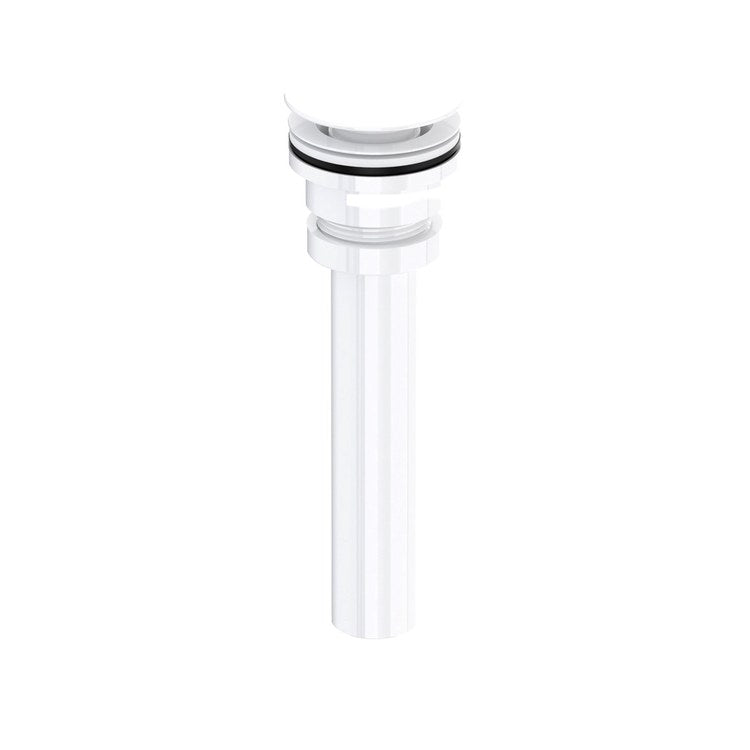 Lavatory Drain Universal Free Flow Open Standard White Gloss Brass