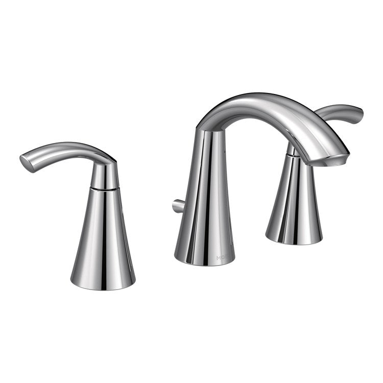 Lavatory Faucet Glyde 8 to 16 Inch Spread 2 Lever ADA WaterSense Chrome 1.2 Gallons per Minute High Arc 3 Hole - Image 1
