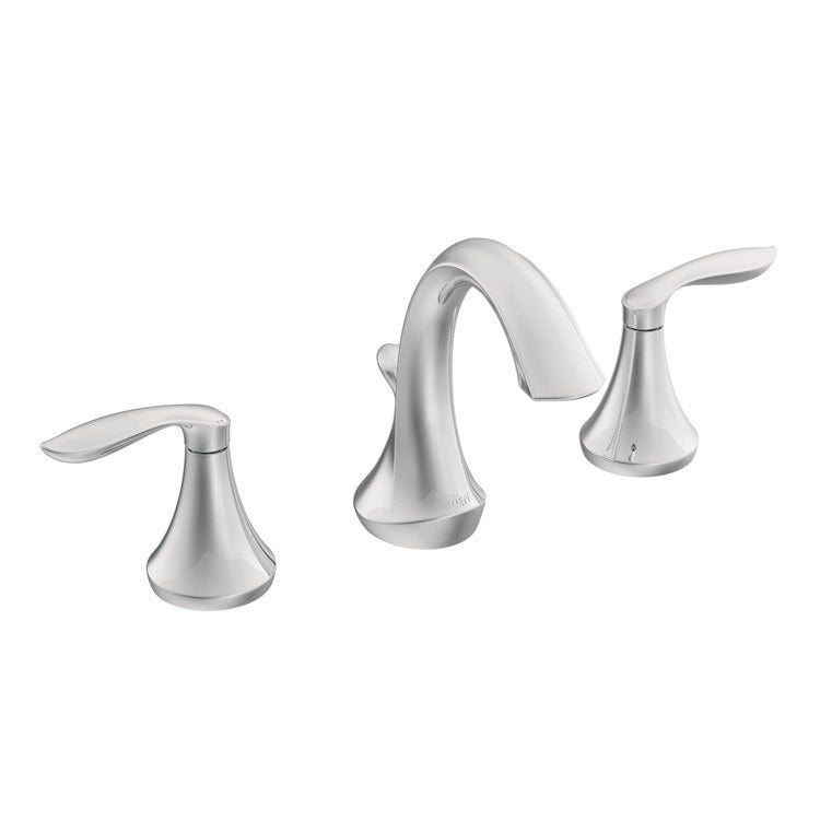 Lavatory Faucet Eva 8 to 16 Inch Spread 2 Lever ADA WaterSense Chrome 1.2 Gallons per Minute High Arc 3 Hole - Image 1