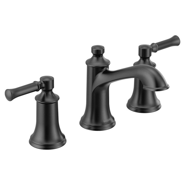 Lavatory Faucet Dartmoor 8 to 16 Inch Spread 2 Lever ADA WaterSense Matte Black 1.2 Gallons per Minute High Arc 3 Hole - Image 1