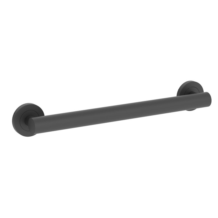 Grab Bar Dia 12 Inch Matte Black ADA Concealed - Image 1