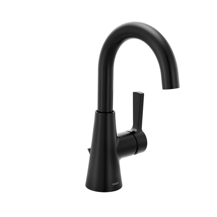 Lavatory Faucet Jase with Deck Plate 1 Lever ADA WaterSense Matte Black 1.2 Gallons per Minute Rigid Pop-Up 1/3 Hole - Image 1