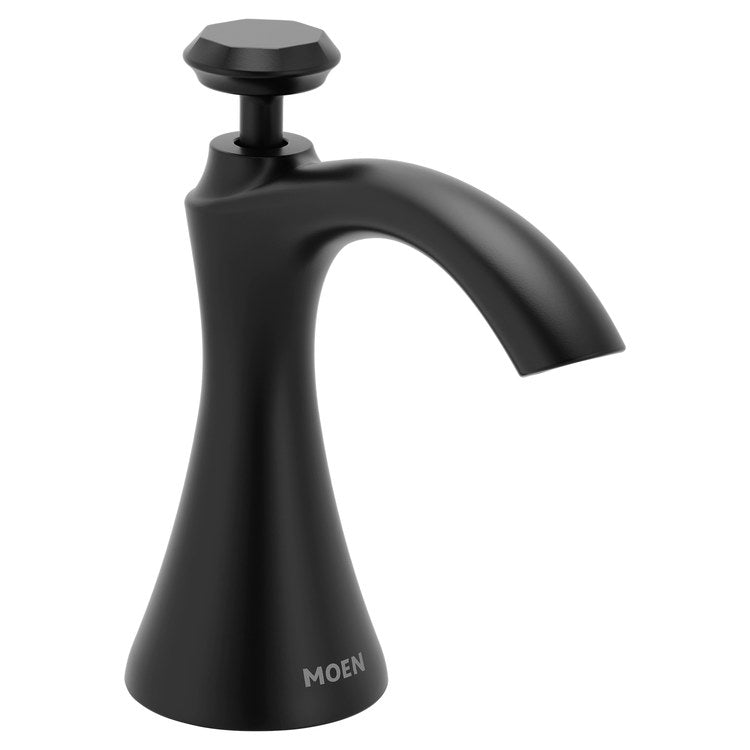 Soap Dispenser Sinema Modern Matte Black Deck Mount 18 Ounce - Image 1