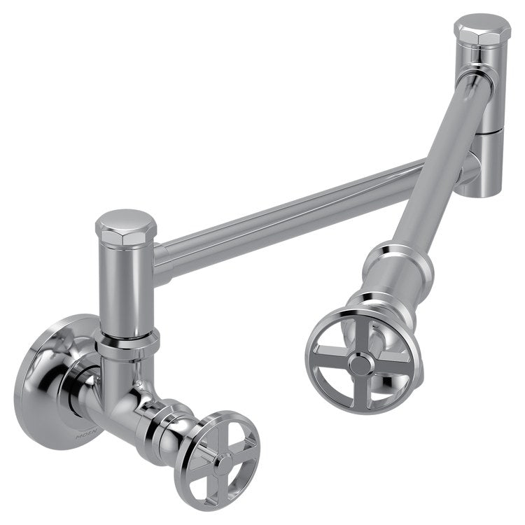 Pot Filler Paterson 2 Wheel ADA Chrome 1 Hole 5.5 Gallons per Minute