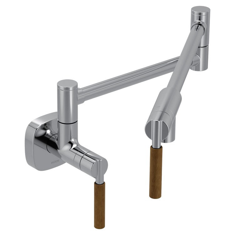 Pot Filler Tenon Modern 2 Lever ADA Chrome 1 Hole 5.5 Gallons per Minute - Image 1
