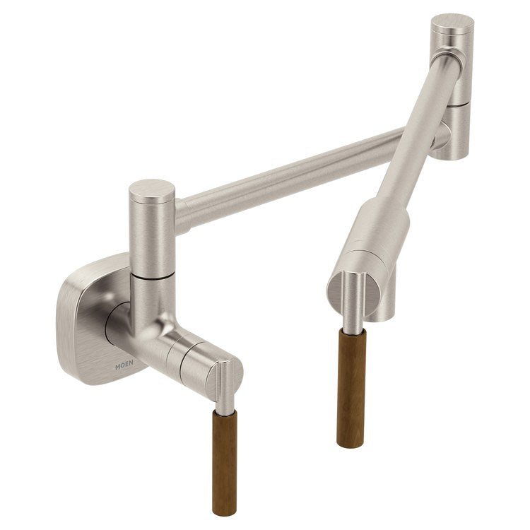 Pot Filler Tenon Modern 2 Lever ADA Spot Resist Stainless Steel 1 Hole 5.5 Gallons per Minute - Image 1