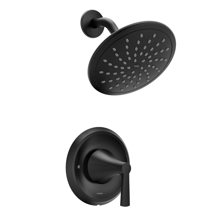 Shower Trim Jase Posi-Temp Eco-Performance 1 Lever Matte Black ADA 1.75 Gallons per Minute Rainshower - Image 1