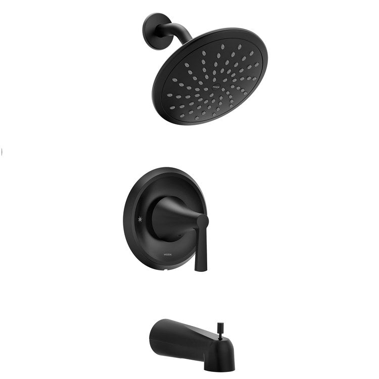 Tub and Shower Trim Jase Posi-Temp Eco-Performance 1 Lever Matte Black ADA - Image 1