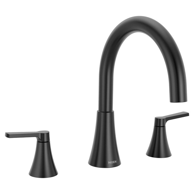 Roman Tub Trim Jase 2 Lever Matte Black ADA 3 Hole - Image 1