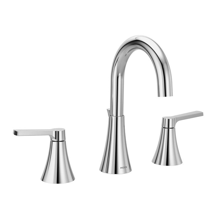 Lavatory Faucet Jase Widespread 8 Inch Spread 2 Lever ADA Chrome 1.2 Gallons per Minute Pop-Up 2 Hole - Image 1