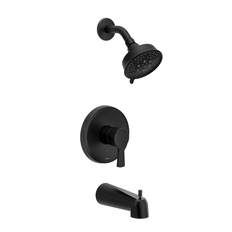 Tub and Shower Trim Jase M-CORE 2 Series 1 Lever Matte Black ADA 1.75 Gallons per Minute - Image 1