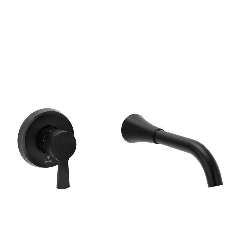 Tub Filler Trim Jase Wall Mount 1 Lever Matte Black ADA 8 Gallons per Minute - Image 1