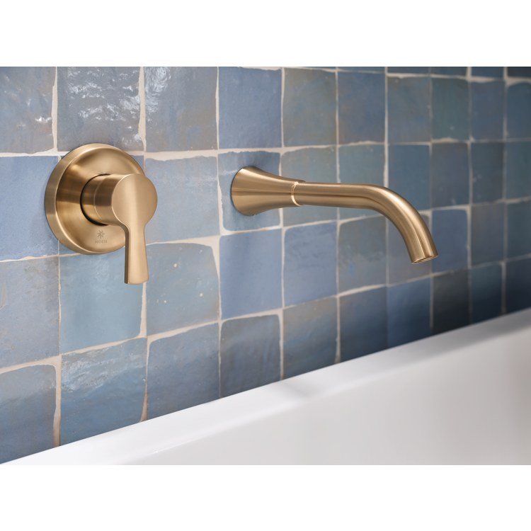 Tub Filler Trim Jase Wall Mount 1 Lever Bronzed Gold ADA 8 Gallons per Minute - Image 2