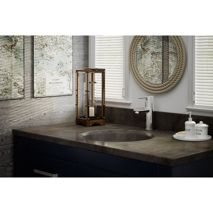 Lavatory Faucet Dia Round 1 Lever ADA Polished Chrome 0.5 Gallons per Minute Metal Push Pop 1 Hole - Image 3