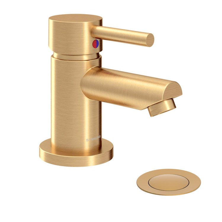 Lavatory Faucet Dia 1 Lever ADA Brushed Bronze 1.5 Gallons per Minute Push Pop 1 Hole - Image 1