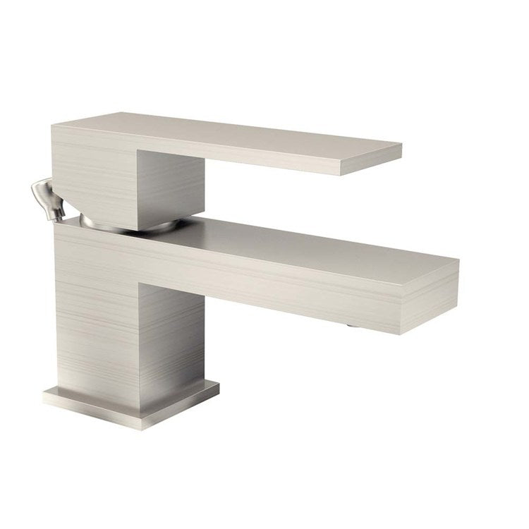 Lavatory Faucet Duro 1 Lever ADA WaterSense Satin Nickel 1.0 Gallons per Minute Push Pop 1 Hole - Image 1