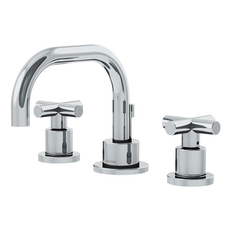 Lavatory Faucet Dia Widespread 8 to 16 Inch Spread 2 Cross ADA WaterSense Polished Chrome 1.0 Gallons per Minute Metal Push Pop 3 Hole - Image 1