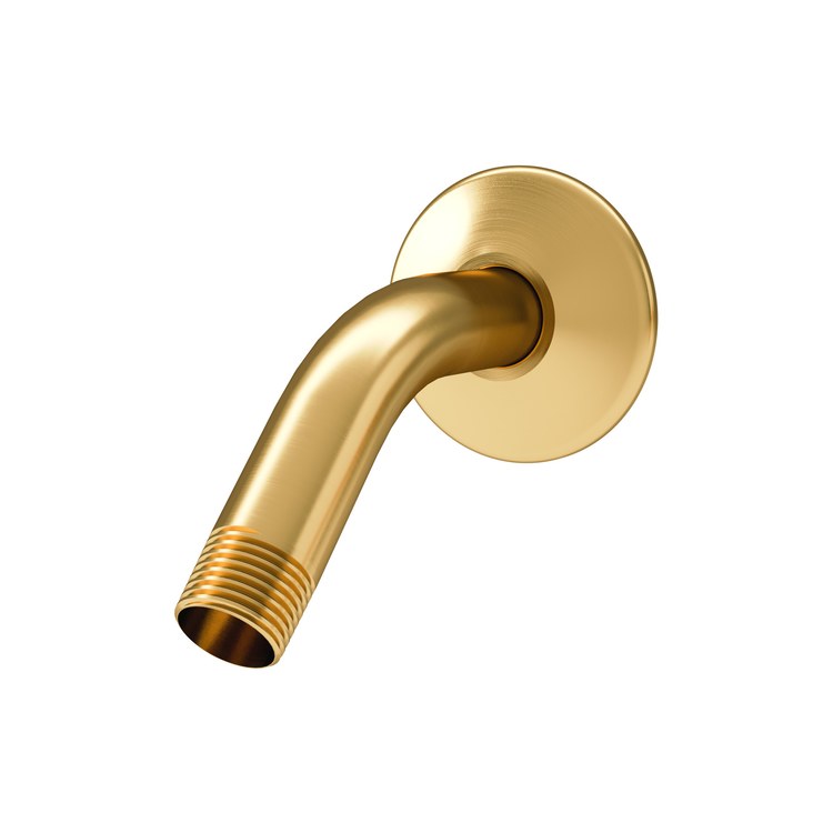 Shower Arm Elm Short with Flange Brushed Bronze 5-1/8 Inch 1/2 IN 14 NPT