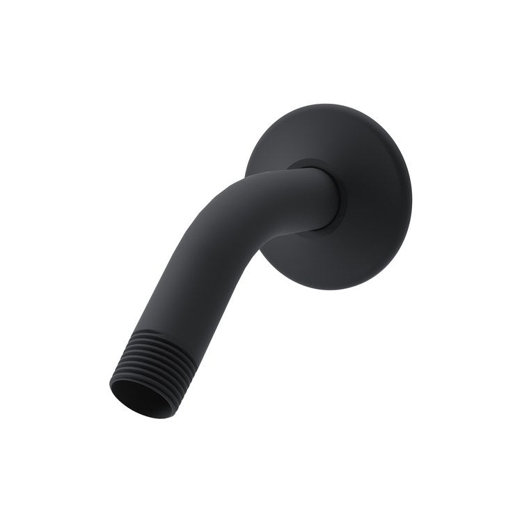 Shower Arm Elm Short with Flange Matte Black 5-1/8 Inch 1/2 IN 14 NPT