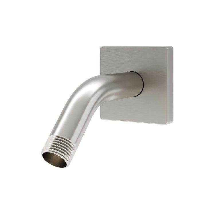 Shower Arm Duro with Square Flange Satin Nickel 7-1/2 Inch 1/2 IN 14 NPT
