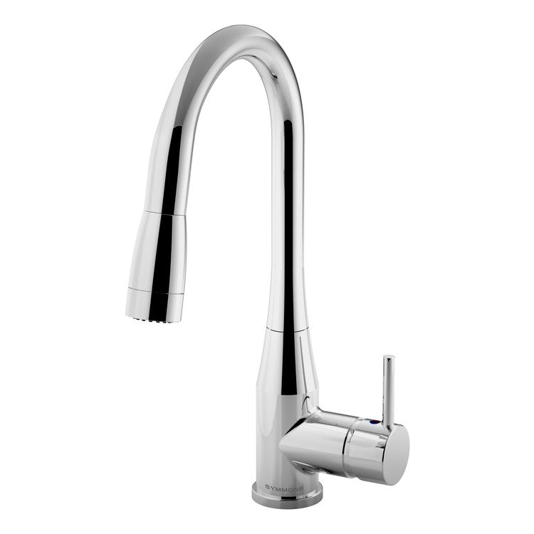 Kitchen Faucet Sereno 1 Lever ADA Polished Chrome Pull Down 2 Function High Arc 360 DEG Swivel 1 Hole 1.0 Gallons per Minute - Image 1