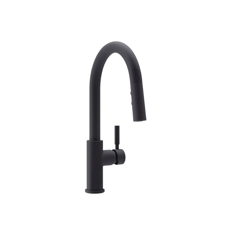 Kitchen Faucet Dia 1 Lever ADA Matte Black High Arc 1 Hole 1.5 Gallons per Minute - Image 1