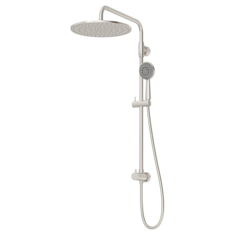 Shower Pipe Dia Exposed Riser with Handshower and Showerhead 1 Lever Satin Nickel - Image 1