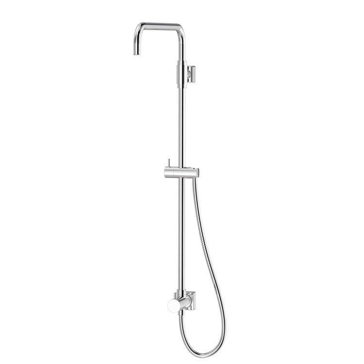 Shower Pipe Duro Exposed Riser 1 Lever Polished Chrome - Image 1