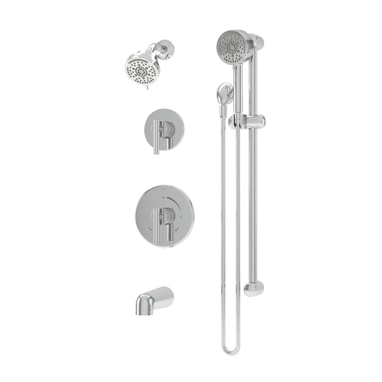 Shower Trim Dia System 2 Lever Polished Chrome WaterSense ADA 2.0 Gallons per Minute Round 7 Function for 161/261 Series Temptrol Valve - Image 1