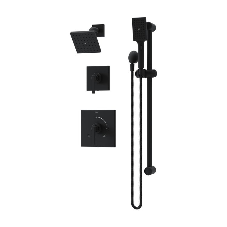 Shower Trim Duro 2 Lever Brushed Bronze 1 Functions WaterSense ADA 2.0 Gallons per Minute Square for 161 Series Temptrol Valve - Image 1