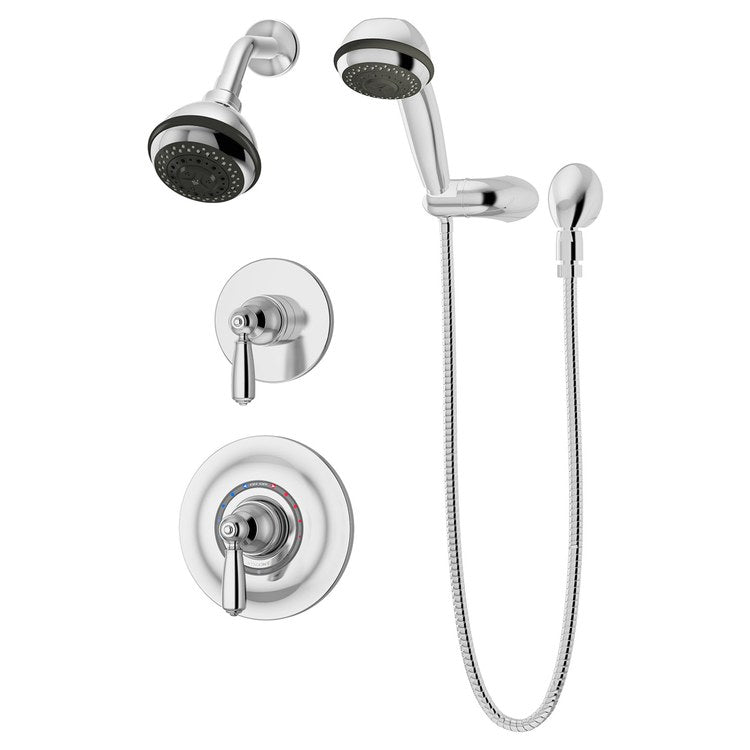 Shower Trim Allura Test Cap 2 Lever Polished Chrome CALGreen ADA 1.5 Gallons per Minute Round 3 Function for 161 Series Temptrol Valve - Image 1