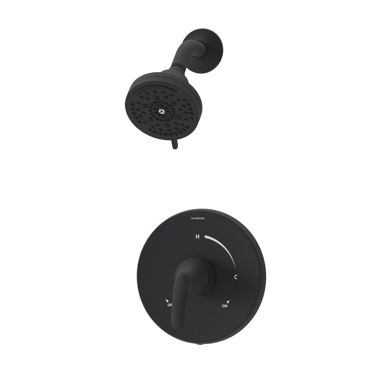 Shower Trim Elm 1 Lever Matte Black WaterSense ADA 1.5 Gallons per Minute Round 7 Function for 261 Series Temptrol Valve - Image 1