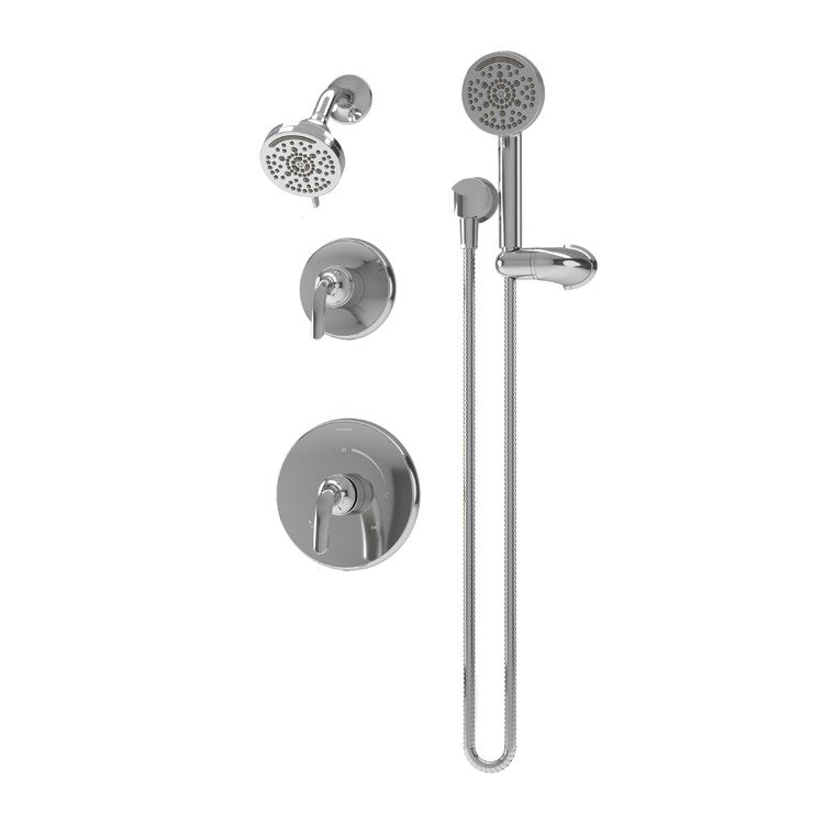 Shower Trim Elm 1 Lever Polished Chrome WaterSense ADA 2.0 Gallons per Minute Round 7 Function for 261 Series Temptrol Valve and 2DIVBODYSRT Diverter - Image 1