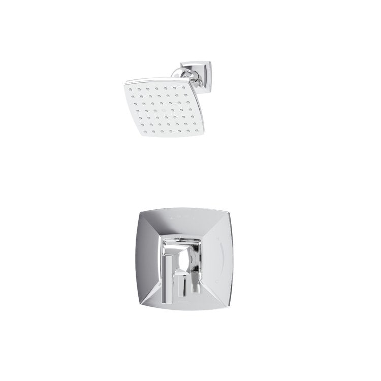 Shower Trim Braston 1 Lever Polished Chrome WaterSense ADA 1.5 Gallons per Minute Round 7 Function for S261 Series Temptrol Valve - Image 1