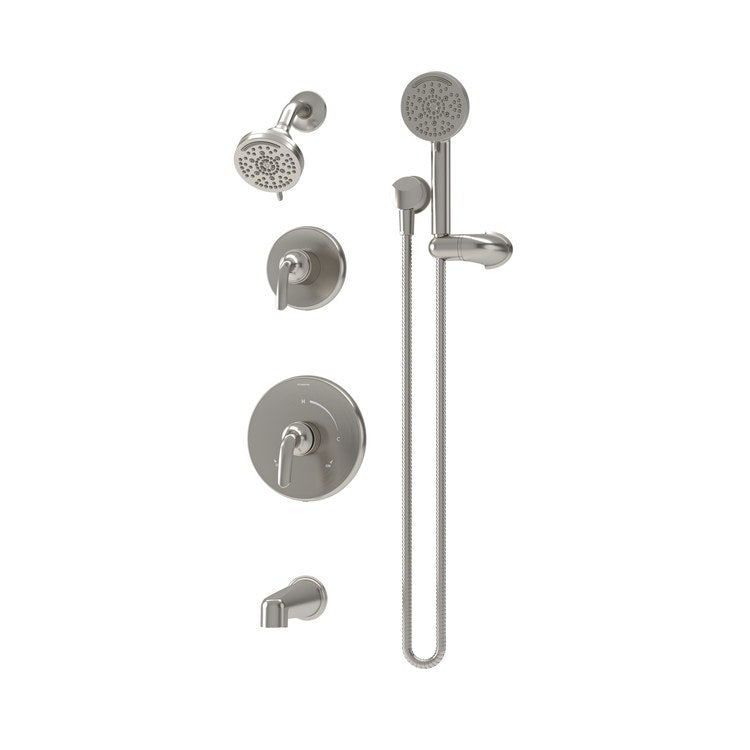 Shower Trim Elm 2 Lever Satin Nickel WaterSense ADA 1.5 Gallons per Minute Round 7 Function for 261 Series Temptrol Valve and 2DIVBODYSRT Diverter - Image 1