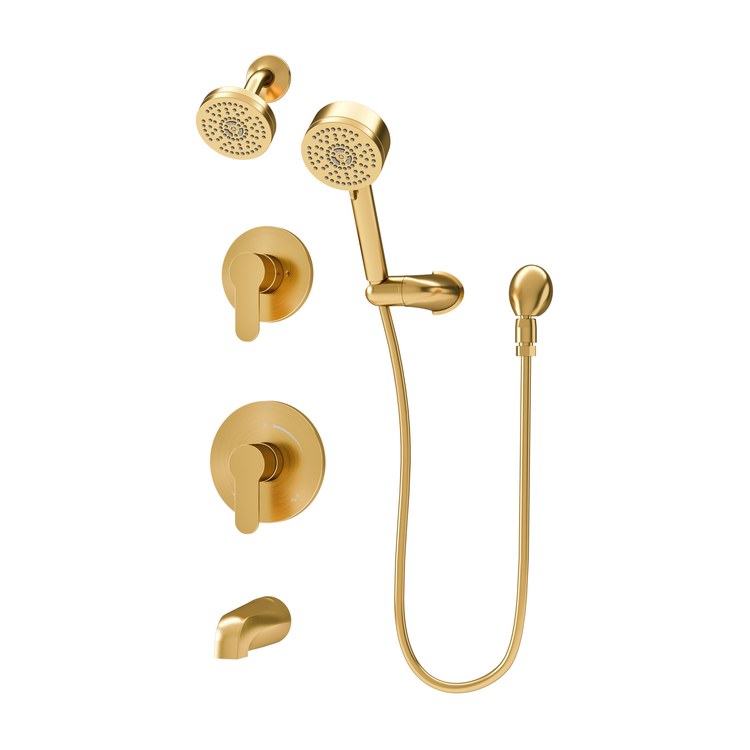 Tub and Shower Trim Identity with Handshower 2 Lever Brushed Bronze WaterSense ADA 2.0 Gallons per Minute for 261 Series Temptrol Valve and 3DIVBODYSRT Diverter - Image 1