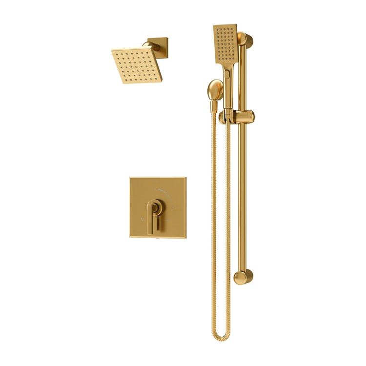 Shower Trim Duro Diverter Handle 2 Lever Brushed Bronze 1 Functions WaterSense ADA 2.0 Gallons per Minute Square for S262 Series Temptrol VersaFlex Valve - Image 1