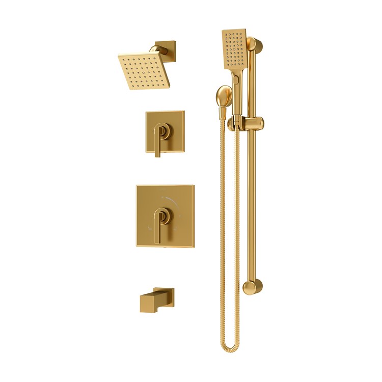 Tub and Shower Trim Duro with Handshower 2 Lever Brushed Bronze WaterSense ADA 1.5 Gallons per Minute for 261 Series Temptrol Shower Valve - Image 1