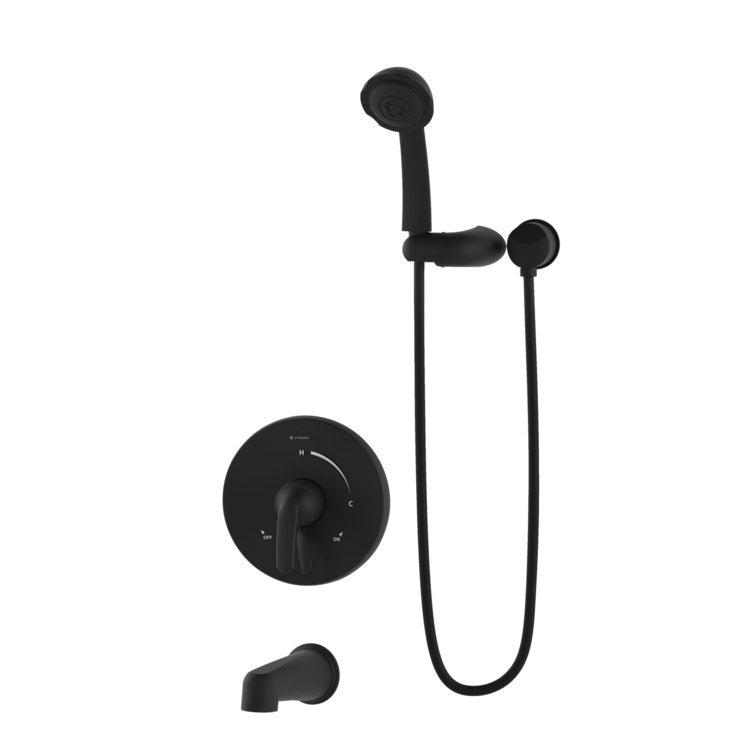 Tub and Shower Trim Elm with Integral Diverter 1 Lever Matte Black WaterSense ADA 2.0 Gallons per Minute for S262 Series Temptrol VersaFlex Shower Valve - Image 1