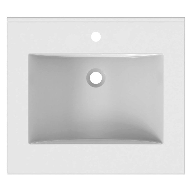 Vanity Top Ceramic Top 25 x 22 Inch White Ceramic 1 Hole 3 Centimeter - Image 2