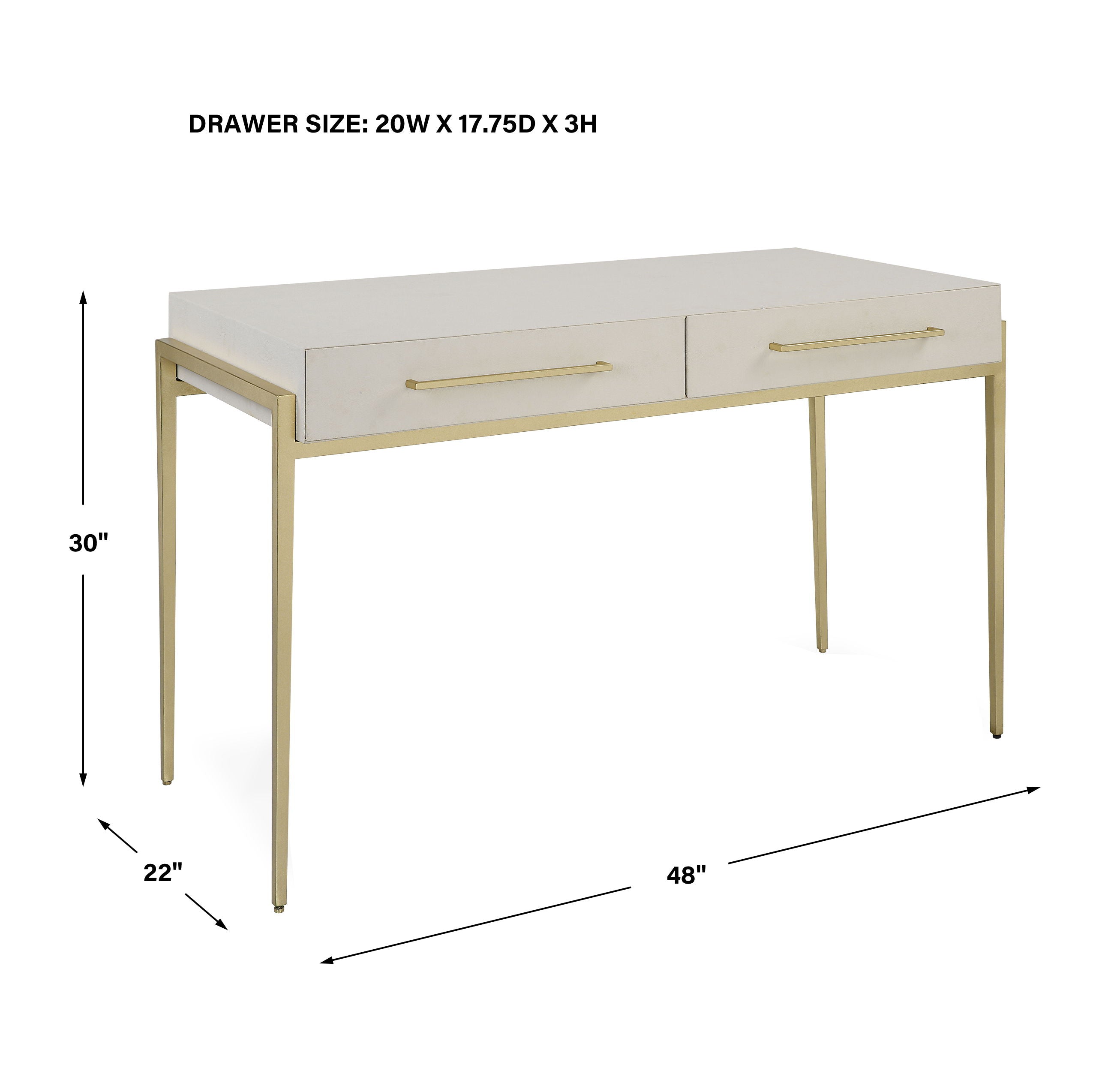 Jewel - Modern White Desk - Image 2